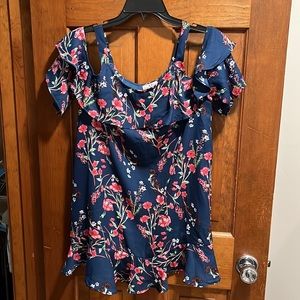 Medium off the shoulder floral maternity tank top
